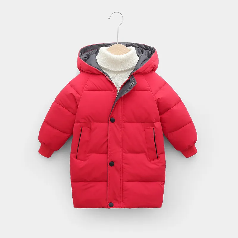 Kids Toddler Girls Boy Fashion Solid Zip Long Bubble Coat Bubble Coat