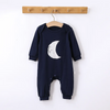 Baby  Fashion Casual Versatile Sun Moon Rainbow Strip Long Sleeve Round Neck Bodysuit