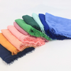 (Buy 1 Get 1) Women Pure Color Raw Edge Hijab Scarf