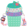 Kids Girls Fashion Sweet Candy Color Cartoon Ice Cream Silicone Mini Crossbody Bag