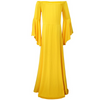 Women Fashion Solid Color Off-The-Shoulder Maternity Dress