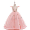 Kids Toddler Big Girls Fashion Party Cute Sweet Solid Color Floral Embroidery Sleeveless Mesh Party Tutu Dress