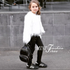 Fashion Girl Solid Color Faux Fur Coat