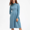 (Buy 1 Get 1) Women Casual Autumn And Winter Solid Color Long Sleeve Knitted Dress