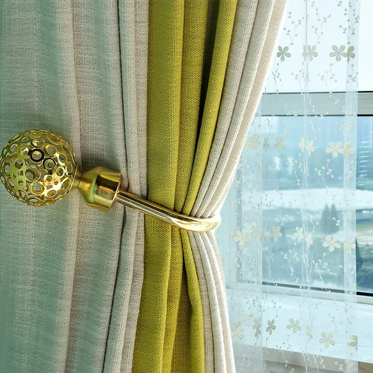 (Buy 1 Get 1)  European Classical Curtain Decoration Fashion Hollow Round Head Curtain Hook Without Ball Straps