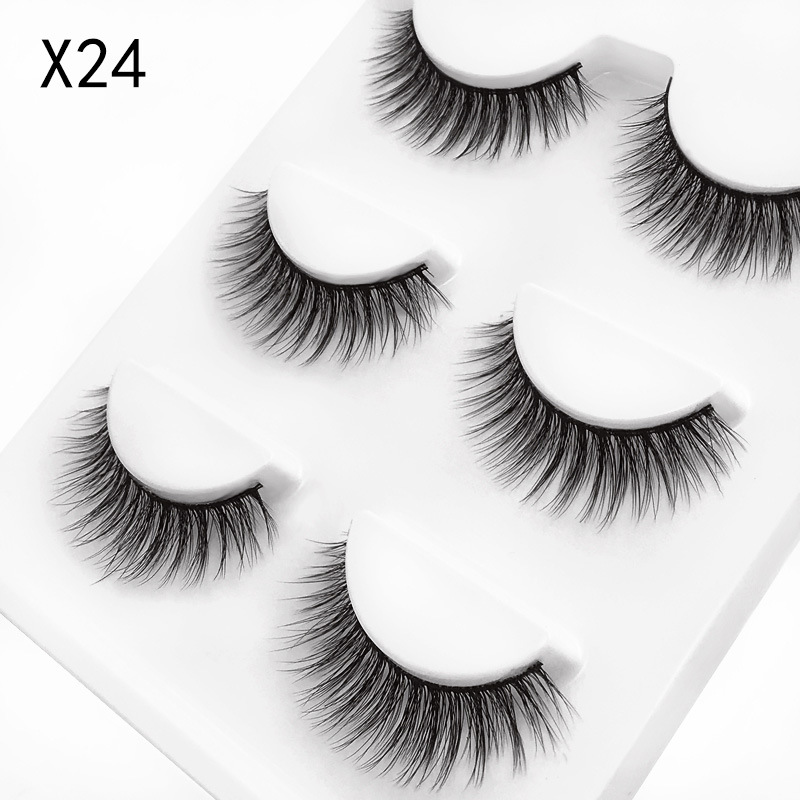 3pairs/Set Women 3D Multilayer Mink Hair Eyelashes