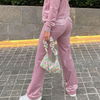 Fashion Women Solid Color Long Sleeve Top Casual Pants Two-Piece Sets