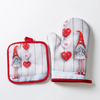 (Buy 1 Get 1) Kitchen Household Heat Insulation Anti-Scalding Christmas Printing Oven Microwave Gloves Set