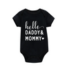 (Buy 1 Get 1) Kids Baby Boys Girls Cute Letters Round Neck Short Sleeve Romper