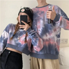 Fashion Tie Dye Long Sleeve Round Neck Couple Sweater