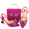 Women Fashion Pointed Toe Rhinestone High Heel Sandals With Evening Bag Set