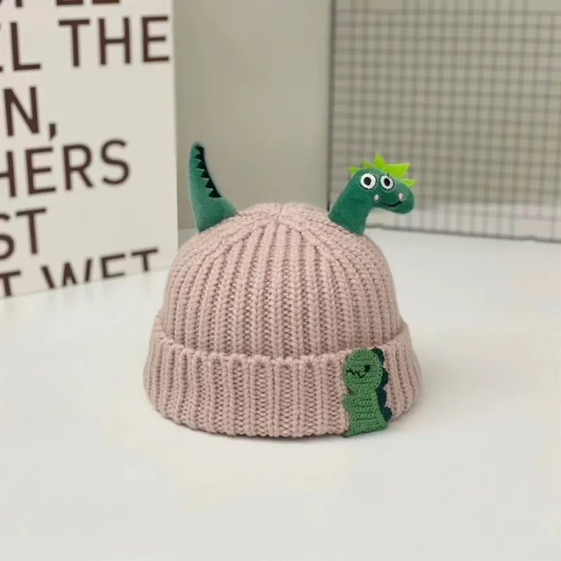 (Buy 1 Get 1) Kids Autumn Winter Casual Cute Cartoon Dinosaur Knitwear Hat