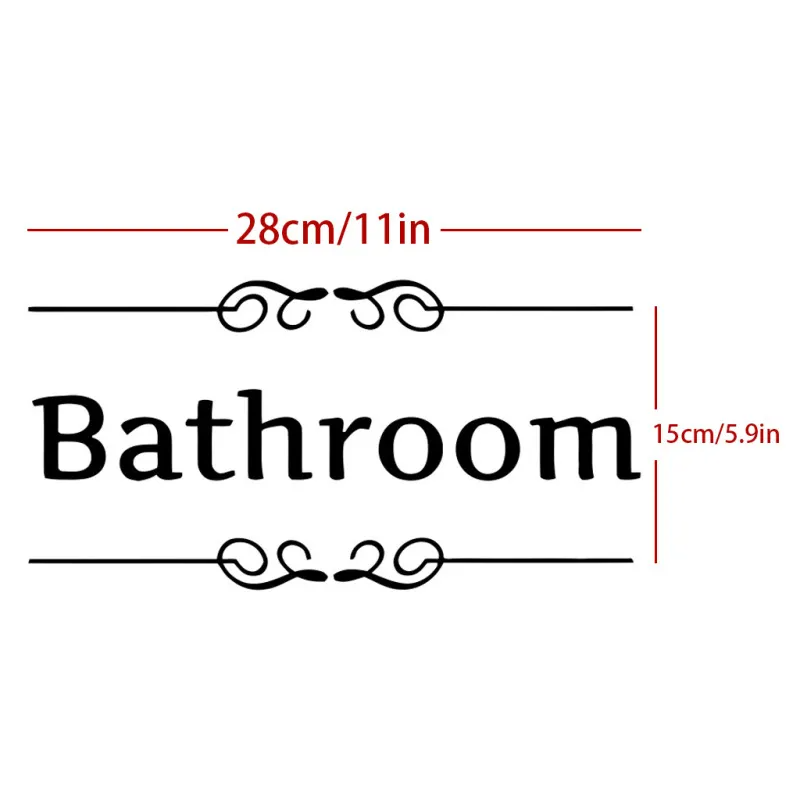 (Buy 1 Get 2) English Carved Bathroom Rules Bathroom Toilet Wall Decoration Stickers