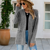 Women Casual Long Sleeve Pocket Knitted Cardigan Coat