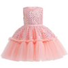 Kids Toddler Big Girls Fashion Party Cute Sweet Solid Color Sequins Pleated Sleeveless Mesh Party Tutu Dress