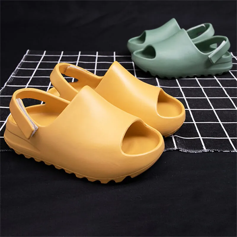 Kids Simple Solid Color Thick Bottom Non-Slip Sandals