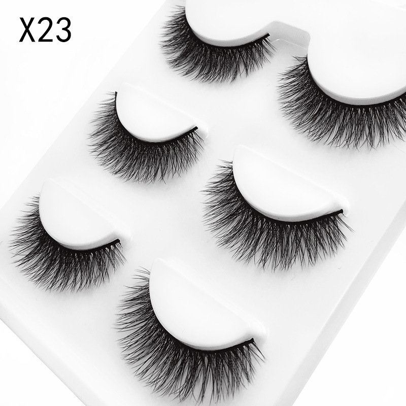 3pairs/Set Women 3D Multilayer Mink Hair Eyelashes