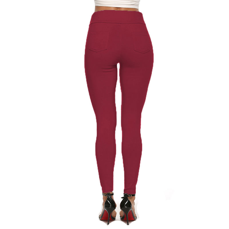 Solid Color Casual Leggings Pencil Pants