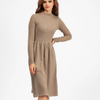 (Buy 1 Get 1) Women Casual Autumn And Winter Solid Color Long Sleeve Knitted Dress