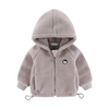 Kids Toddler Girls Boy Fashion Fall/Winter Thick Sherpa Grain Fleece Embroidered Hooded Jacket