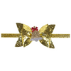 Kids Christmas Glitter Bow Headband Tiara