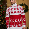 Sweet Casual Couple Knitwear Turtle Neck Christmas Theme Jacquard Knitted Sweater