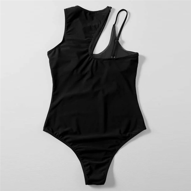 Women Sexy Solid Color Cut Out One-Pieces Swimwear