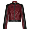 Women Motorcycle Street Contrast PU Jacket