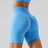 (Buy 1 Get 1) Women Solid Color Seamless High Waist Yoga Shorts Sports Fitness Shorts