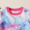 Fashion Tie-Dye Long-Sleeved Round Neck Top And Bottoms Set