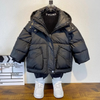 Winter Teen Kid Casual Solid Color Hooded Jacket