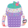 Kids Girls Fashion Sweet Candy Color Cartoon Ice Cream Silicone Mini Crossbody Bag