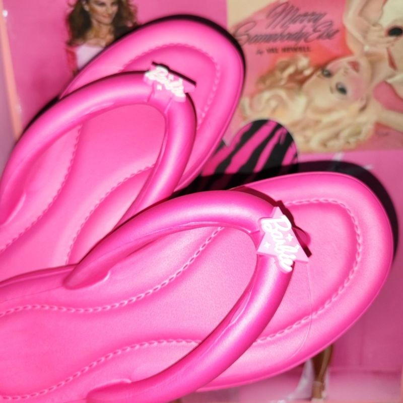 Women Fashion Cute Y2K Heart Pink Letter EVA Thong Slippers