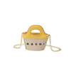 Kids Girls Fashion Sweet Cute Letters Straw Woven Mini Zipper Crossbody Bag