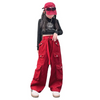 Kids Teen Girl Casual Solid Color Multi-Pocket Cargo Pants