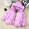 Kids Toddler Big Girls Boys Winter Fashion Casual Solid Color Zipper Stand Collar Hooded Down Coat