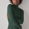 Fashion Women Solid Color Turtleneck Long Sleeve Slim Fit Stretch Rib-Knit Bodysuit