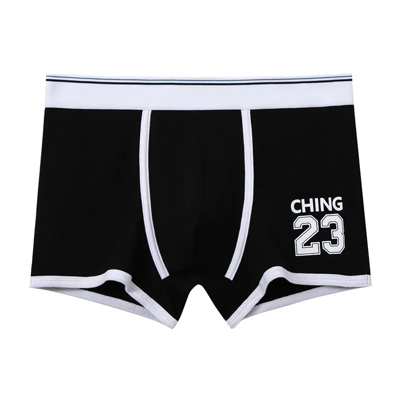 (Buy 1 Get 2) Men Fashion Casual Simple Letter Cotton Mid Waist Boxer Pants