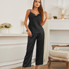 Cozy Women Lingerie Solid Color Satin Pajamas Sleepwear