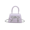 Kids Girls Fashion Sweet Cute Solid Color Bow Mini Flap Square Chain Handle Crossbody Bag