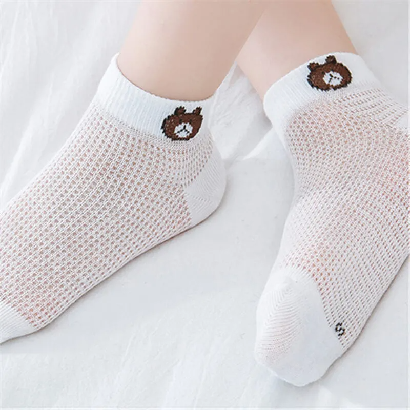 Kids Cute Cartoon Breathable Socks Set