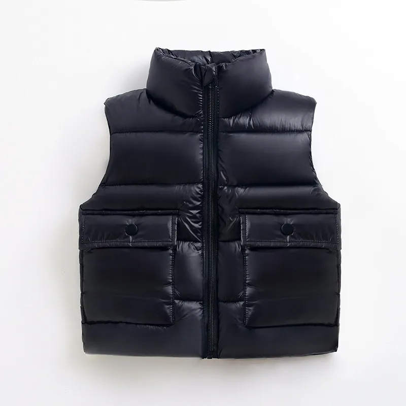 Kids Toddler Girls Boy Fashion Solid Padded Vest