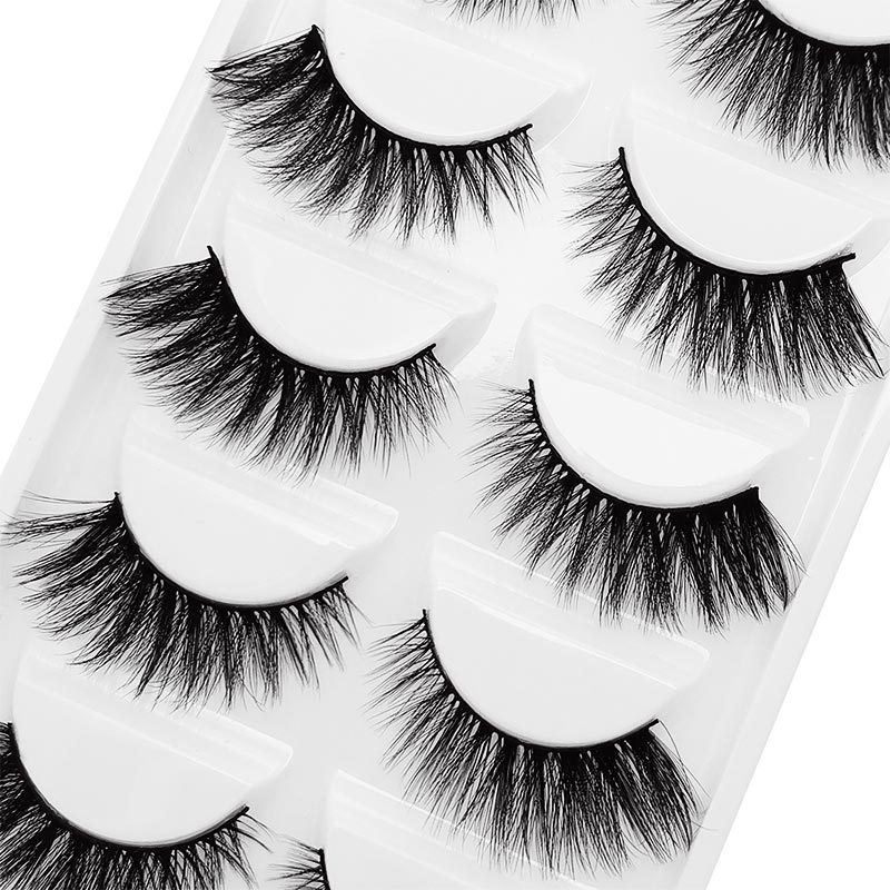 5pairs/Set Women 3D Multilayer Mink Hair Eyelashes