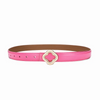 Women'S Fashion Casual Personality Flower-Shaped Rhinestone Alloy Smooth Buckle Leather Belt