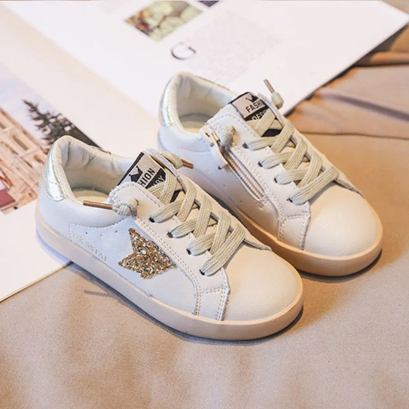 KIDS Girls Boys Spring Autumn Fashion Casual PU Color Matching Breathable Star Board Shoes