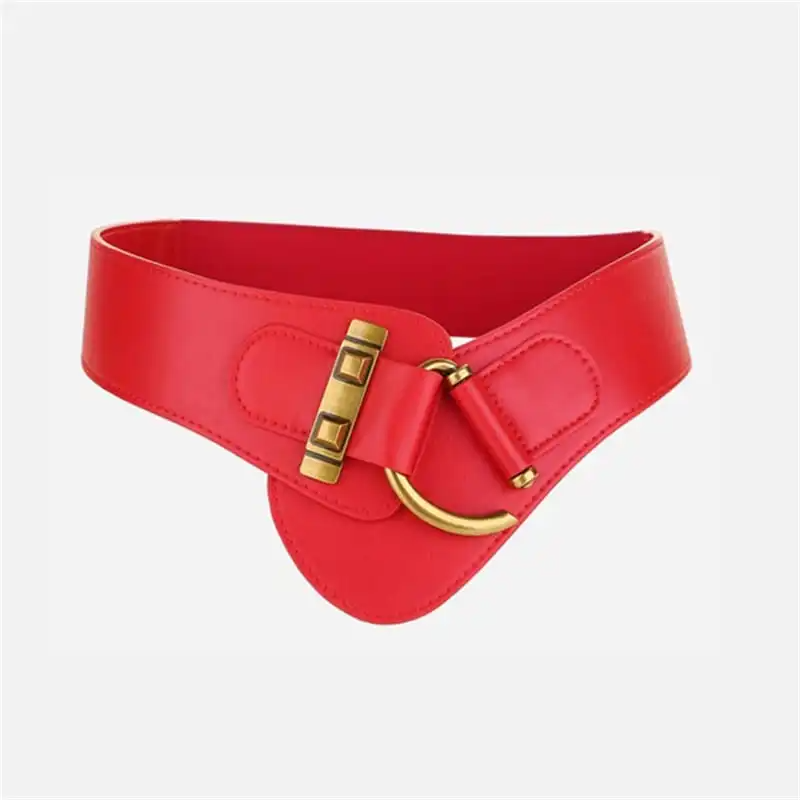 Women Fashion Stretch Wide PU Belt