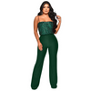 Fashion Solid Color Sequined Sleeveless Women Sequin Suspenders Jumpsuit