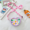 Kids Girls Fashion Sweet Candy Color Heart Shaped Silicone Mini Crossbody Bag