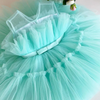 Kids Toddler Girls Fashion Party Cute Sweet Solid Color Bow Pleated Sleeveless Mesh Party Tutu Dress