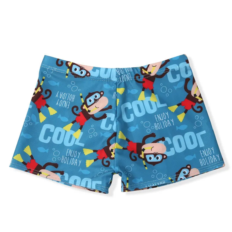 Kids Toddler Boy Fashion Animal Print Ice Silk Swim Shorts